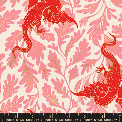 Manufacturer: Ruby Star Society
Designer: Sarah Watts
Collection: Fireglow
Print Name: Dragon Lair in Pointsettia
Material: 100% Cotton
Weight: Quilting
SKU: RS2132-12M
Width: 44 inches