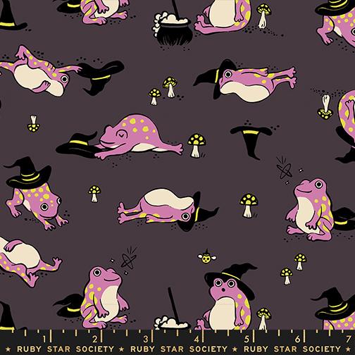 Manufacturer: Moda Fabrics
Designer: Ruby Star Society
Collection: Freaky Familiars
Print Name: Frogmiliars in Eggplant
Material: 100% Cotton
Weight: Quilting
SKU: RS5192-15
Width: 44 inches