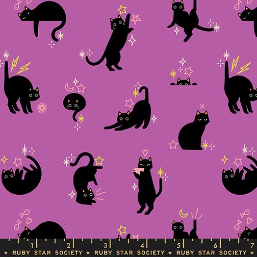 Manufacturer: Moda Fabrics
Designer: Ruby Star Society
Collection: Freaky Familiars
Print Name: Catwalk in Witchy
Material: 100% Cotton
Weight: Quilting
SKU: RS5193-13
Width: 44 inches