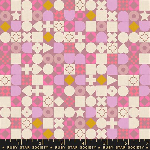 Manufacturer: Ruby Star Society
Designer: Rashida Coleman-Hale
Collection: LoFi Linens
Print Name: Blocked in Lilac
Material: 85% Cotton/15% Linen
Weight: Quilting
SKU: RS1134-139L
Width: 44 inches