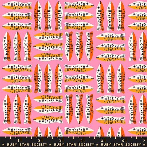Manufacturer: Ruby Star Society
Designer: Alexia Abegg
Collection: 1 800 Calico
Print Name: Little Sardines in Lucky Pink
Material: 100% Cotton
Weight: Quilting
SKU: RS4168-11
Width: 44 inches