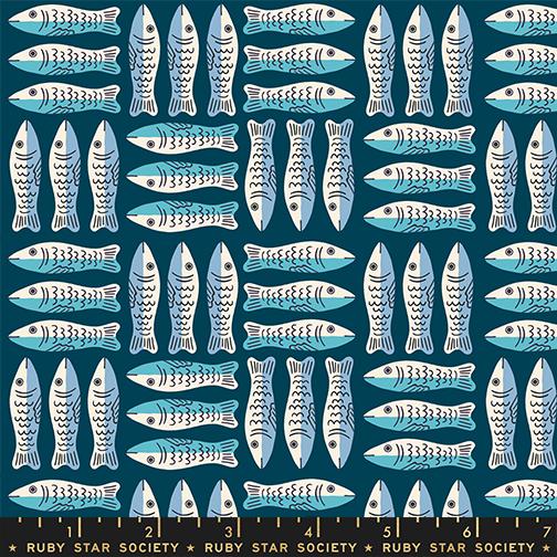 Manufacturer: Ruby Star Society
Designer: Alexia Abegg
Collection: 1 800 Calico
Print Name: Little Sardines in Galaxy
Material: 100% Cotton
Weight: Quilting
SKU: RS4168-15
Width: 44 inches