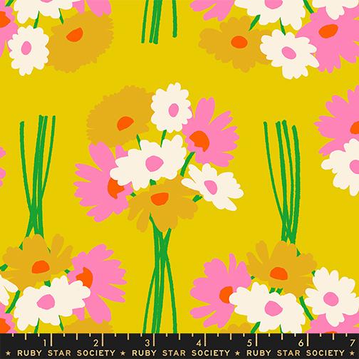Manufacturer: Ruby Star Society
Designer: Melody Miller
Collection: Sparkle Mart
Print Name: Flower Dept in Golden Hour
Material: 100% Cotton
Weight: Quilting
SKU: RS0118-13
Width: 44 inches