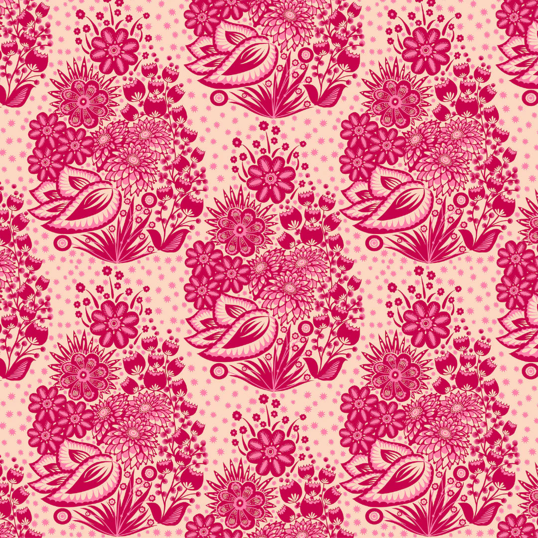 Manufacturer: Anna Maria Textiles for Northcott Fabrics
Designer: Anna Maria Parry
Collection: Overdressed
Print Name: Totem in Red
Material: 100% Cotton
Weight: Quilting
SKU: AMT152-25L
Width: 44 inches