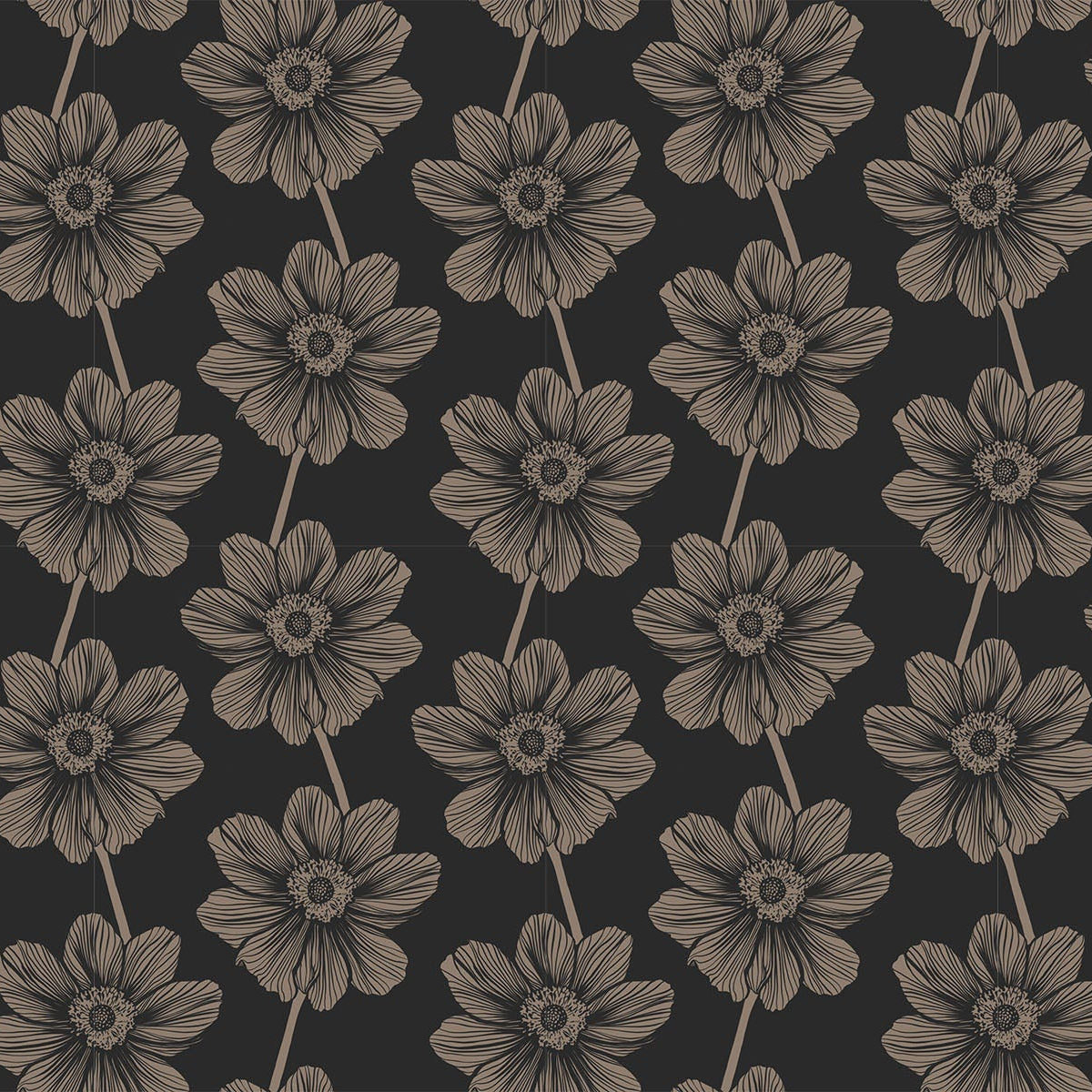 Manufacturer: Anna Maria Textiles for Northcott Fabrics
Designer: Anna Maria Parry
Collection: Indelible
Print Name: Anemone in Silvertone
Material: 100% Cotton
Weight: Quilting 
SKU: AMT1000-99L
Width: 44 inches