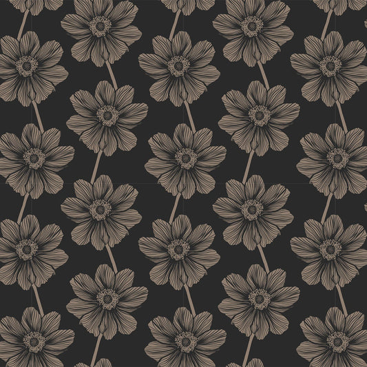 Manufacturer: Anna Maria Textiles for Northcott Fabrics
Designer: Anna Maria Parry
Collection: Indelible
Print Name: Anemone in Silvertone
Material: 100% Cotton
Weight: Quilting 
SKU: AMT1000-99L
Width: 44 inches