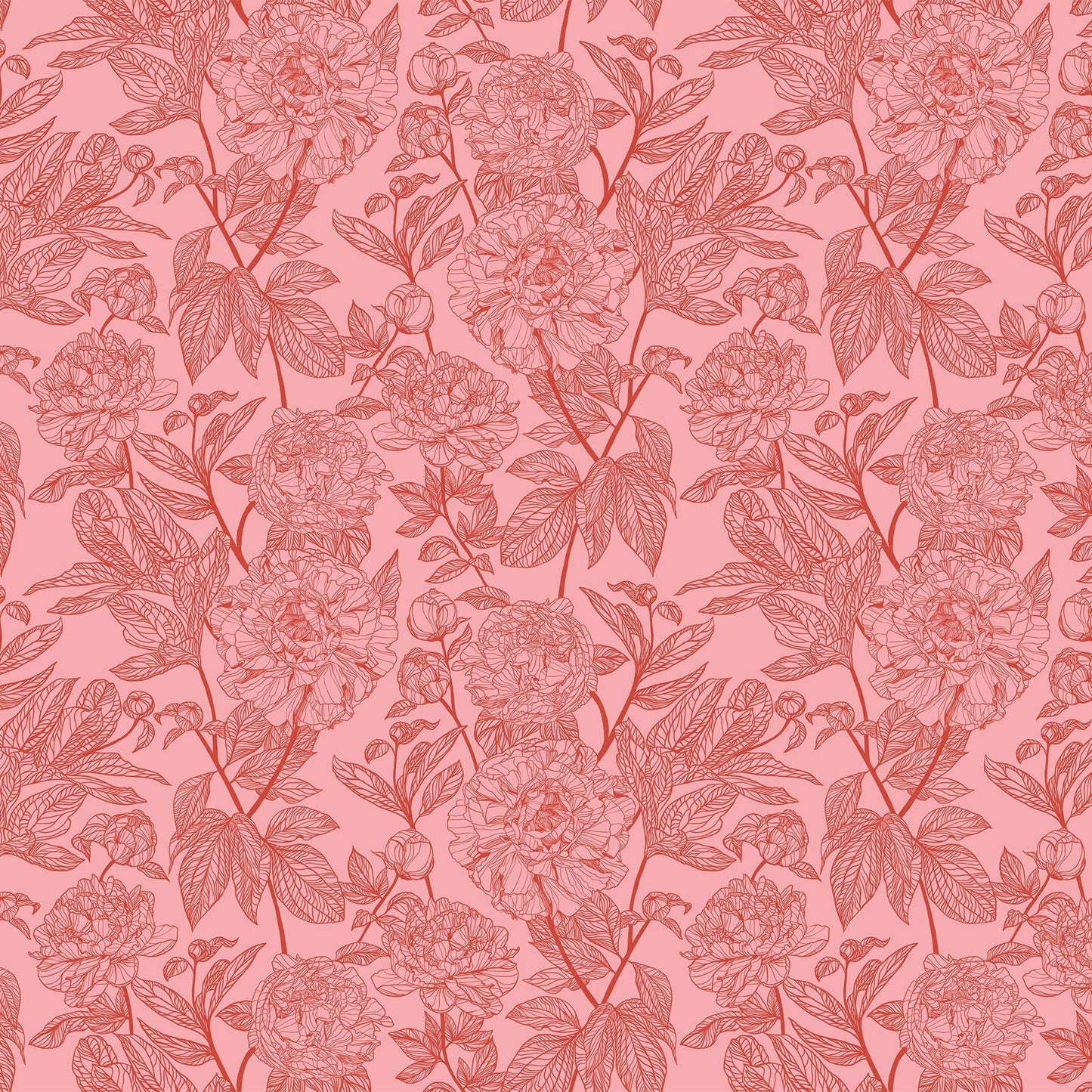 Manufacturer: Anna Maria Textiles for Northcott Fabrics
Designer: Anna Maria Parry
Collection: Indelible
Print Name: Peony in Rouge
Material: 100% Cotton
Weight: Quilting 
SKU: AMT1000-23V
Width: 44 inches