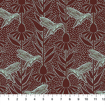 Manufacturer: Anna Maria Textiles for Northcott Fabrics
Designer: Anna Maria Parry
Collection: Indelible Ink
Print Name: Humming in Patina
Material: 100% Cotton
Weight: Quilting
SKU: AMT1007-29V
Width: 44 inches