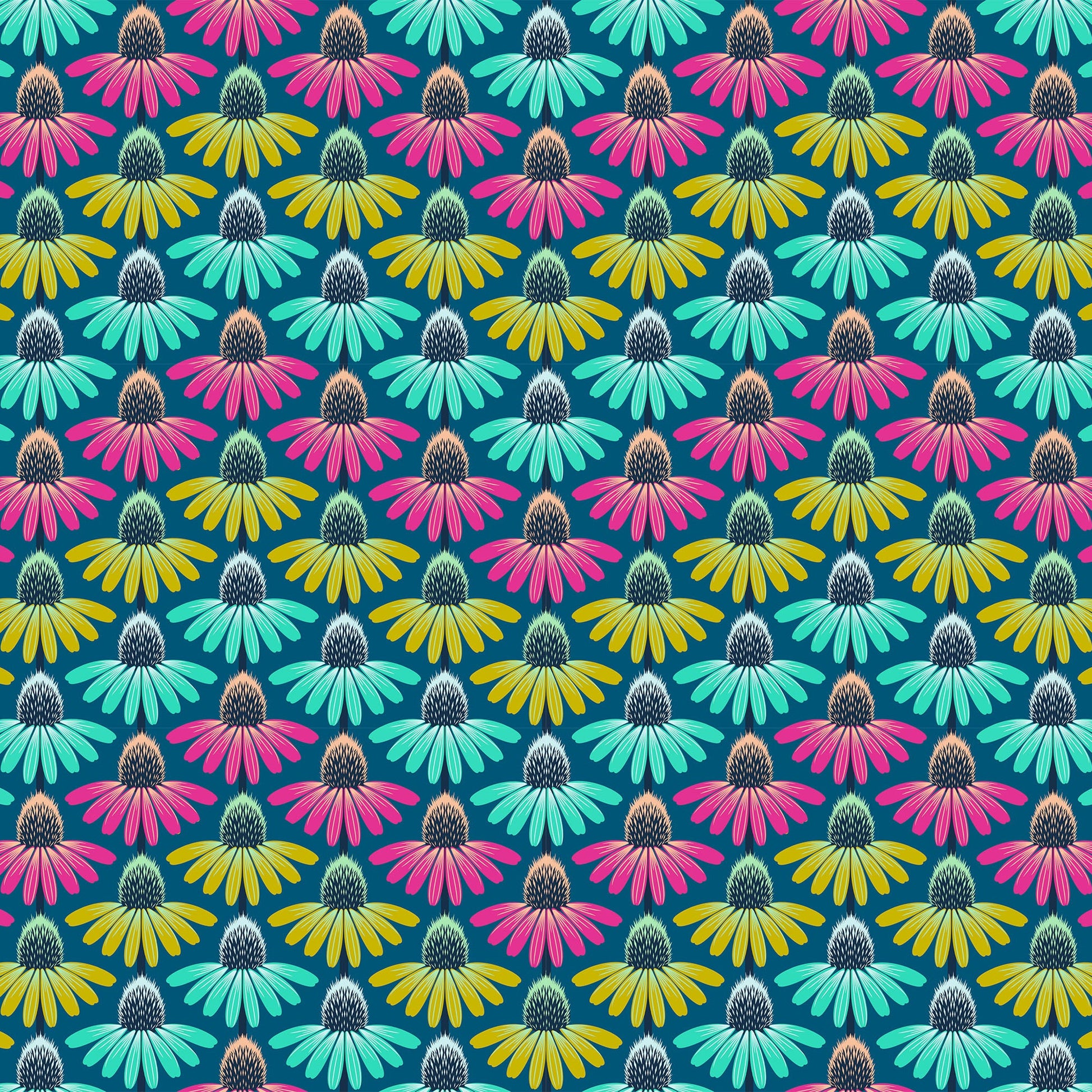 Manufacturer: Anna Maria Textiles for Northcott Fabrics
Designer: Anna Maria Parry
Collection: Perennial Borders
Print Name: Echinacea Rhythm in Parade
Material: 100% Cotton
Weight: Quilting
SKU: AMT136-86C
Width: 44 inches