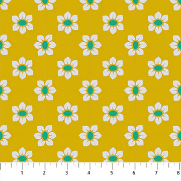 Manufacturer: Anna Maria Textiles for Northcott Fabrics
Designer: Anna Maria Parry
Collection: Allegory
Print Name: Stamped in Golden
Material: 100% Cotton
Weight: Quilting 
SKU: AMT145-52C
Width: 44 inches