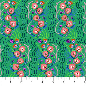 Manufacturer: Anna Maria Textiles for Northcott Fabrics
Designer: Anna Maria Parry
Collection: Allegory
Print Name: Tambourine in Jade
Material: 100% Cotton
Weight: Quilting
SKU: AMT147-72C
Width: 44 inches