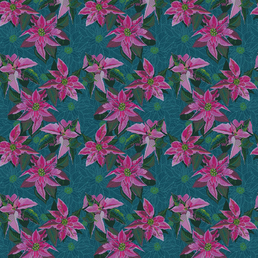 Manufacturer: Anna Maria Textiles for Northcott Fabrics
Designer: Anna Maria Parry
Collection: Cozy Christmas
Print Name: Poinsettia in Flourish
Material: 100% Cotton
Weight: Quilting
SKU: AMT166-74L
Width: 44 inches