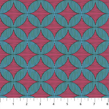 Anna Maria Textiles - Rhapsody - Woven Windows in Berry