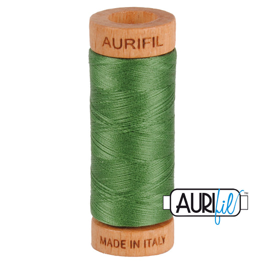 1 small spool 80wt: 2890 Very Dark Grass Green. 220 yds.