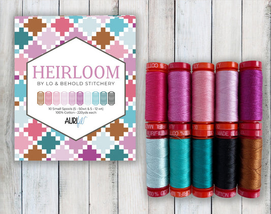 Heirloom, the debut collection for Brittany Lloyd of Lo & Behold Stitchery, celebrates the intersection of traditional and modern sewing. It’s dedicated to the rich history of our craft and the legacy that we carry with us as modern makers. This collection perfectly captures a spectrum of color that is bright and happy yet muted and sophisticated.