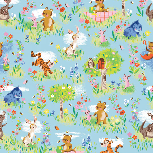 Manufacturer: Riley Blake Designs
Designer: Jill Howarth
Collection: 100 Aker Woods
Print Name: Main in Sky
Material: 100% Cotton
Weight: Quilting
SKU: C15170R-SKY
Width: 44 inches