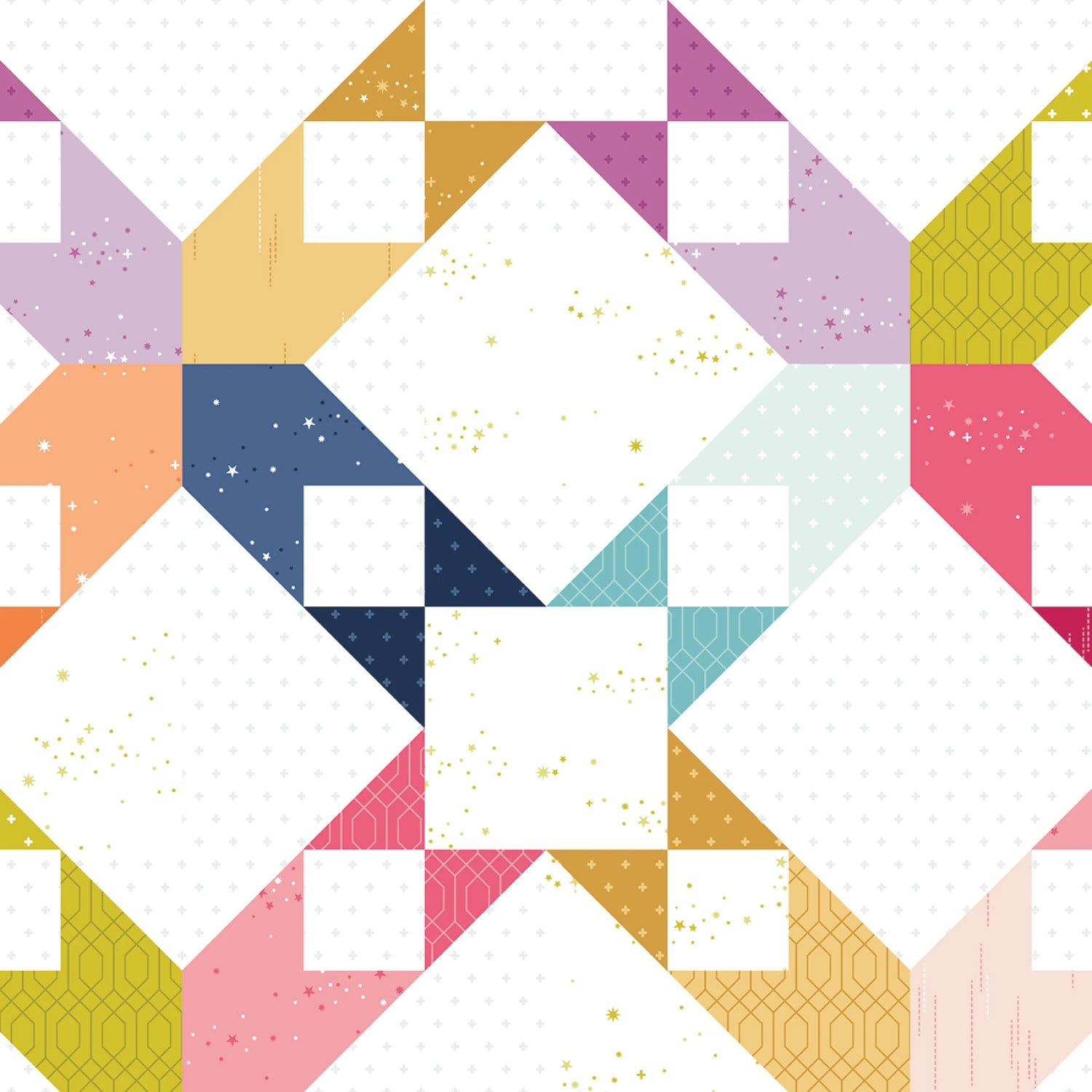 Manufacturer: Riley Blake Designs
Designer: Cotton and Joy
Collection: Essence
Print Name: Starlet Cheater Print in Multi
Material: 100% Cotton
Weight: Quilting 
SKU: C16464R-MULTI
Width: 44 inches