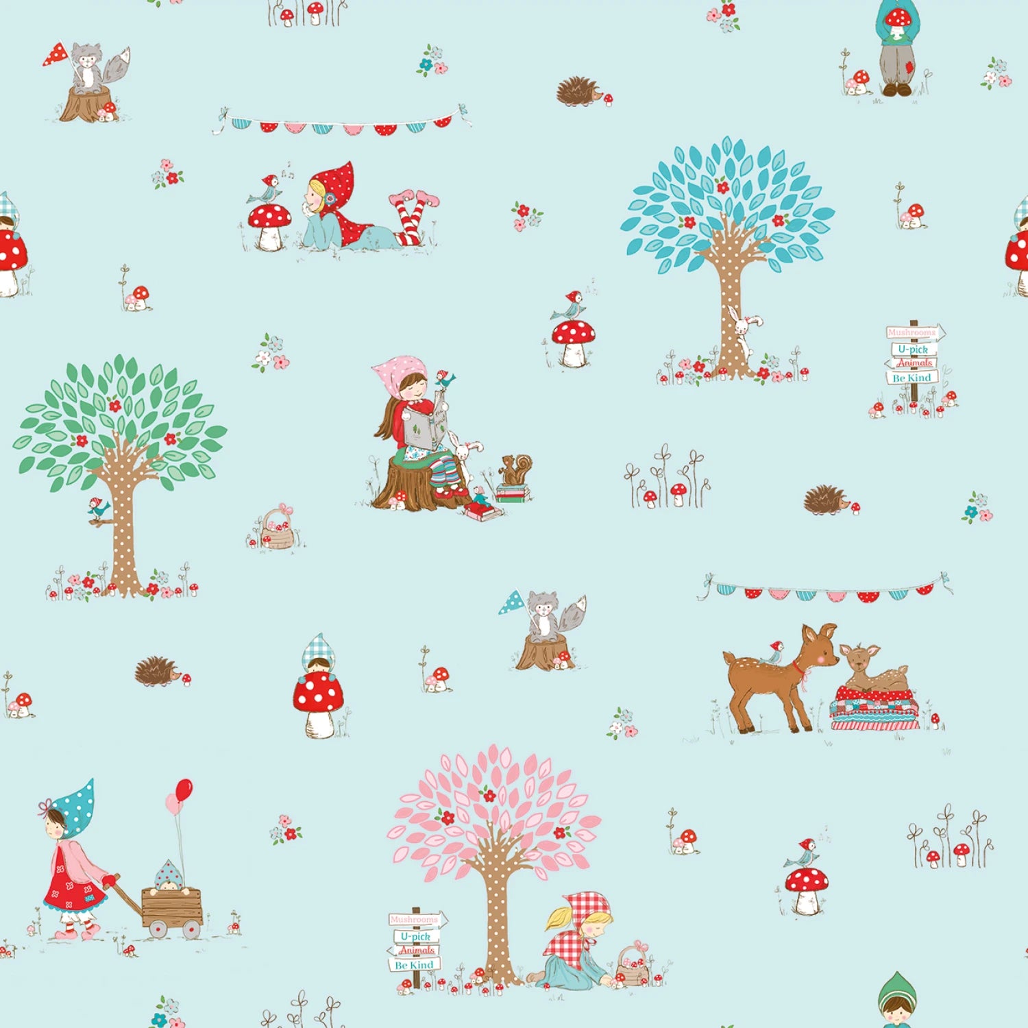 Manufacturer: Riley Blake Designs
Designer: Tasha Noel
Collection: Whimsical Woodland
Print Name: Main in Aqua
Material: 100% Cotton
Weight: Quilting
SKU: C17640R-Aqua
Width: 44 inches