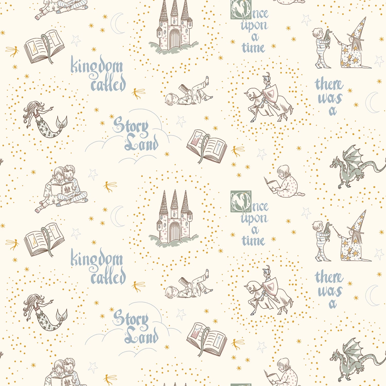 Manufacturer: Riley Blake Designs
Designer: Sarah Jane
Collection: Story Land
Print Name: Once Upon a Time in Cream
Material: 100% Cotton
Weight: Quilting
SKU: C18301R-CREAM
Width: 44 inches