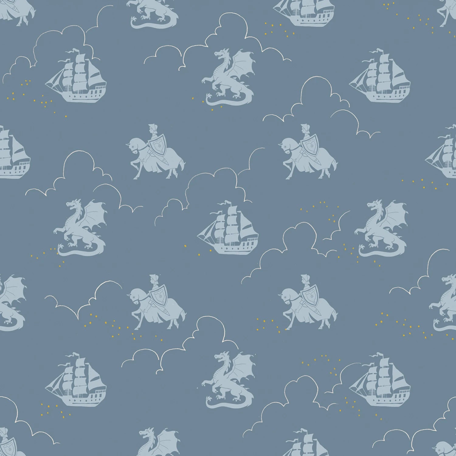 Manufacturer: Riley Blake Designs
Designer: Sarah Jane
Collection: Story Land
Print Name: The Knight in Blue
Material: 100% Cotton
Weight: Quilting
SKU: C18304R-BLUE
Width: 44 inches