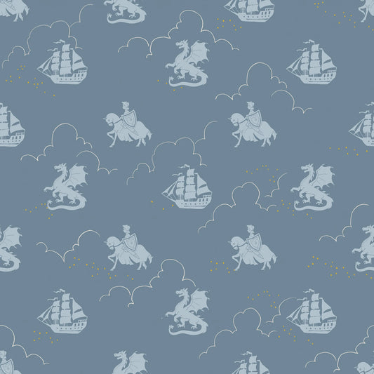 Manufacturer: Riley Blake Designs
Designer: Sarah Jane
Collection: Story Land
Print Name: The Knight in Blue
Material: 100% Cotton
Weight: Quilting
SKU: C18304R-BLUE
Width: 44 inches