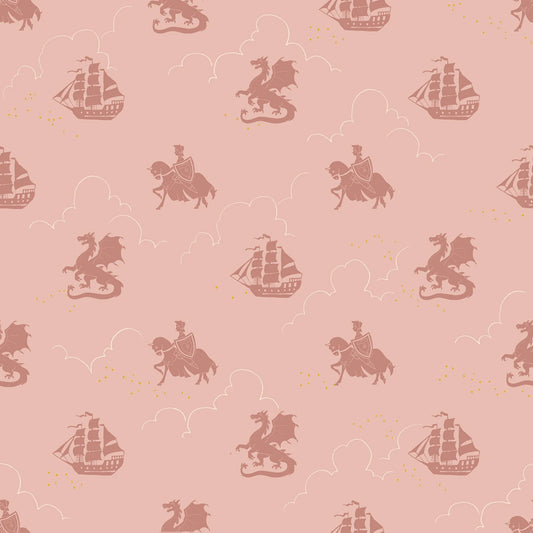 Manufacturer: Riley Blake Designs
Designer: Sarah Jane
Collection: Story Land
Print Name: The Knight in Rose
Material: 100% Cotton
Weight: Quilting
SKU: C18304R-ROSE
Width: 44 inches