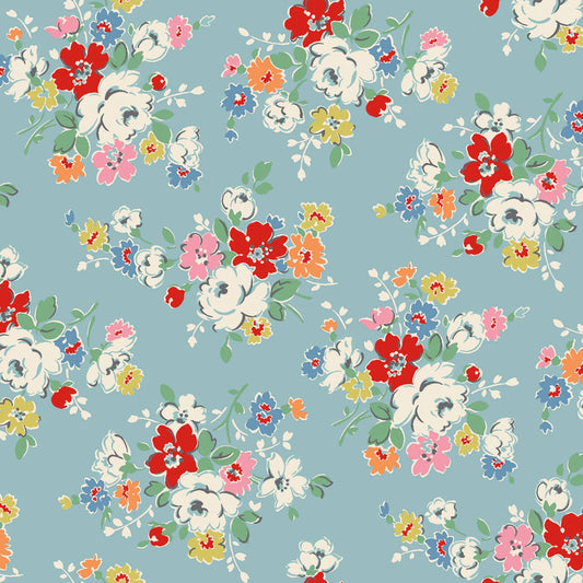Manufacturer: Riley Blake Designs
Designer: Cath Kidston
Collection: Cath Kidston Signature Collection
Print Name: Clifton Rose in Blue
Material: 100% Cotton
Weight: Quilting
SKU: C18370R-BLUE
Width: 44 inches