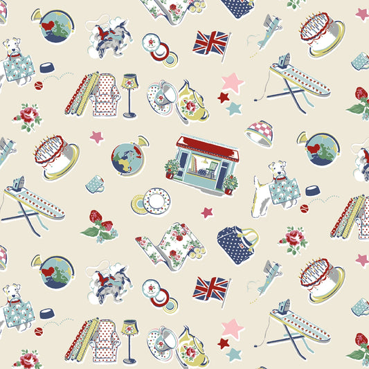 Manufacturer: Riley Blake Designs
Designer: Cath Kidston
Collection: Cath Kidston Signature Collection
Print Name: Icons in Cream
Material: 100% Cotton
Weight: Quilting
SKU: C18371R-CREAM
Width: 44 inches