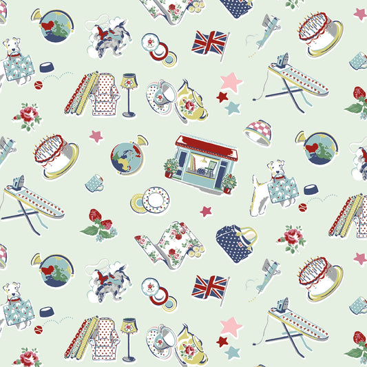 Manufacturer: Riley Blake Designs
Designer: Cath Kidston
Collection: Cath Kidston Signature Collection
Print Name: Icons in Mist
Material: 100% Cotton
Weight: Quilting
SKU: C18371R-MIST
Width: 44 inches