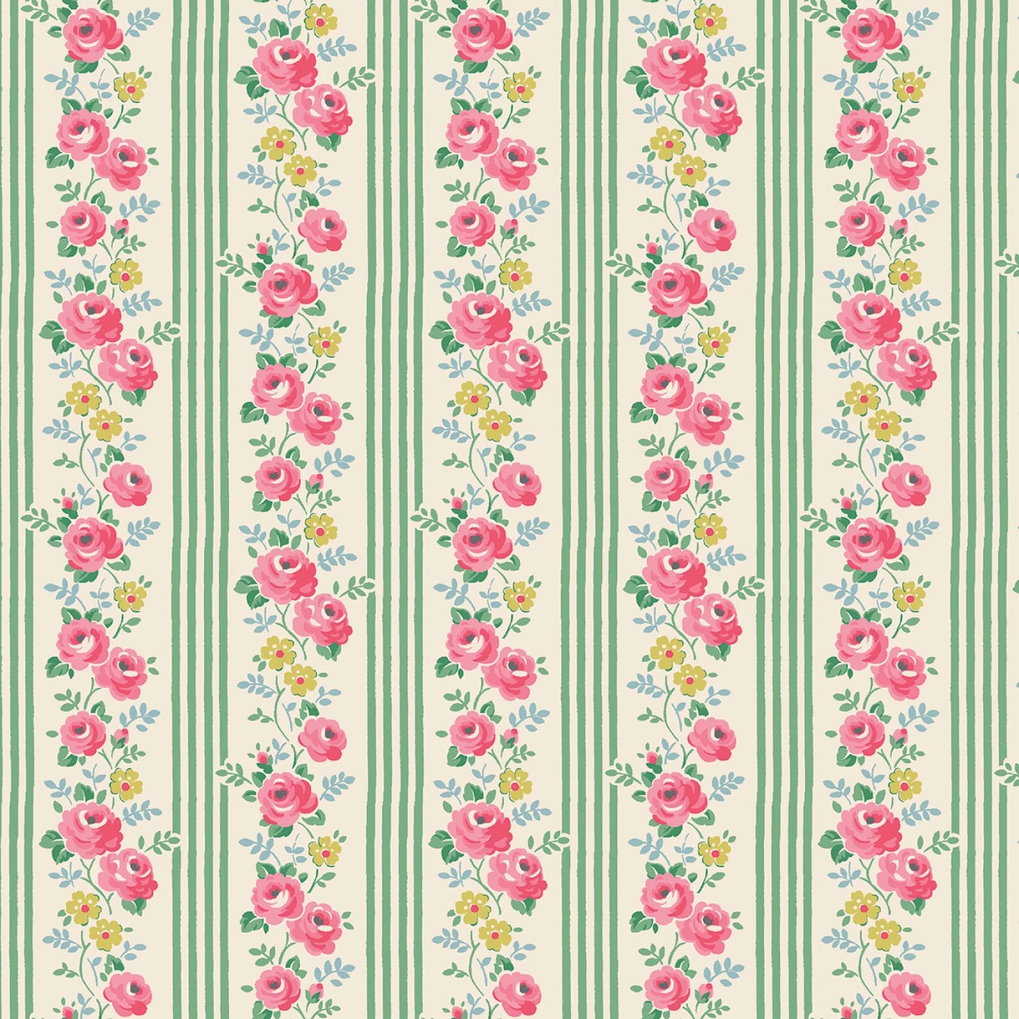 Manufacturer: Riley Blake Designs
Designer: Cath Kidston
Collection: Cath Kidston Signature Collection
Print Name: Stripe in Green
Material: 100% Cotton
Weight: Quilting
SKU: C18372R-GREEN
Width: 44 inches