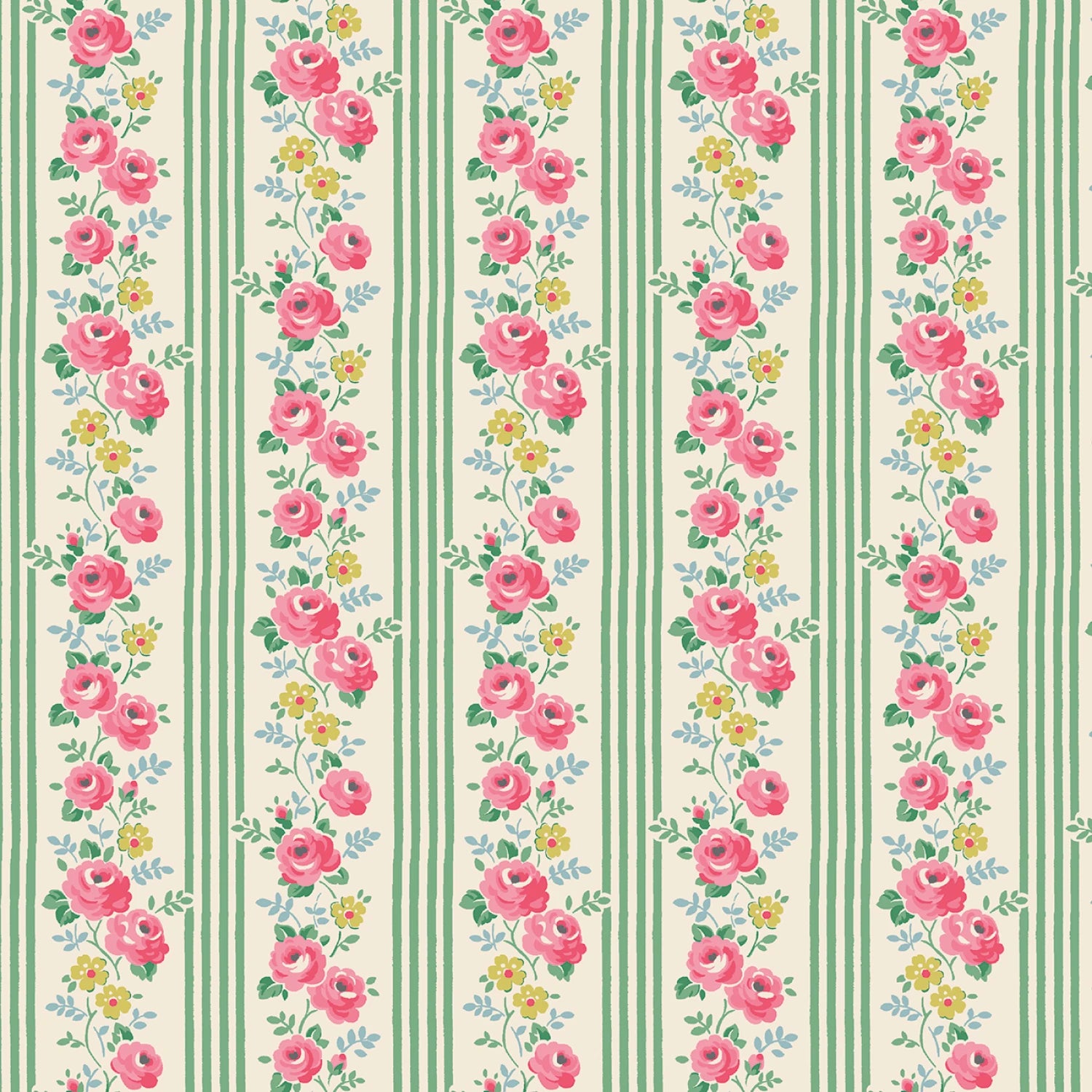 Manufacturer: Riley Blake Designs
Designer: Cath Kidston
Collection: Cath Kidston Signature Collection
Print Name: Stripe in Green
Material: 100% Cotton
Weight: Quilting
SKU: C18372R-GREEN
Width: 44 inches