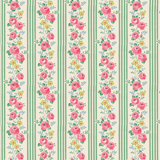 Manufacturer: Riley Blake Designs
Designer: Cath Kidston
Collection: Cath Kidston Signature Collection
Print Name: Stripe in Green
Material: 100% Cotton
Weight: Quilting
SKU: C18372R-GREEN
Width: 44 inches