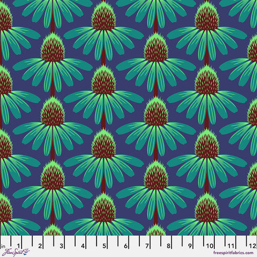 Manufacturer: FreeSpirit Fabrics Designer: Anna Maria Horner Collection: Love Always, AM Cotton Lawn Print Name: Echinacea in Sea Material: 100% Cotton Weight: Cotton Lawn SKU: CLAH007.SEA Width: 54/55 inches