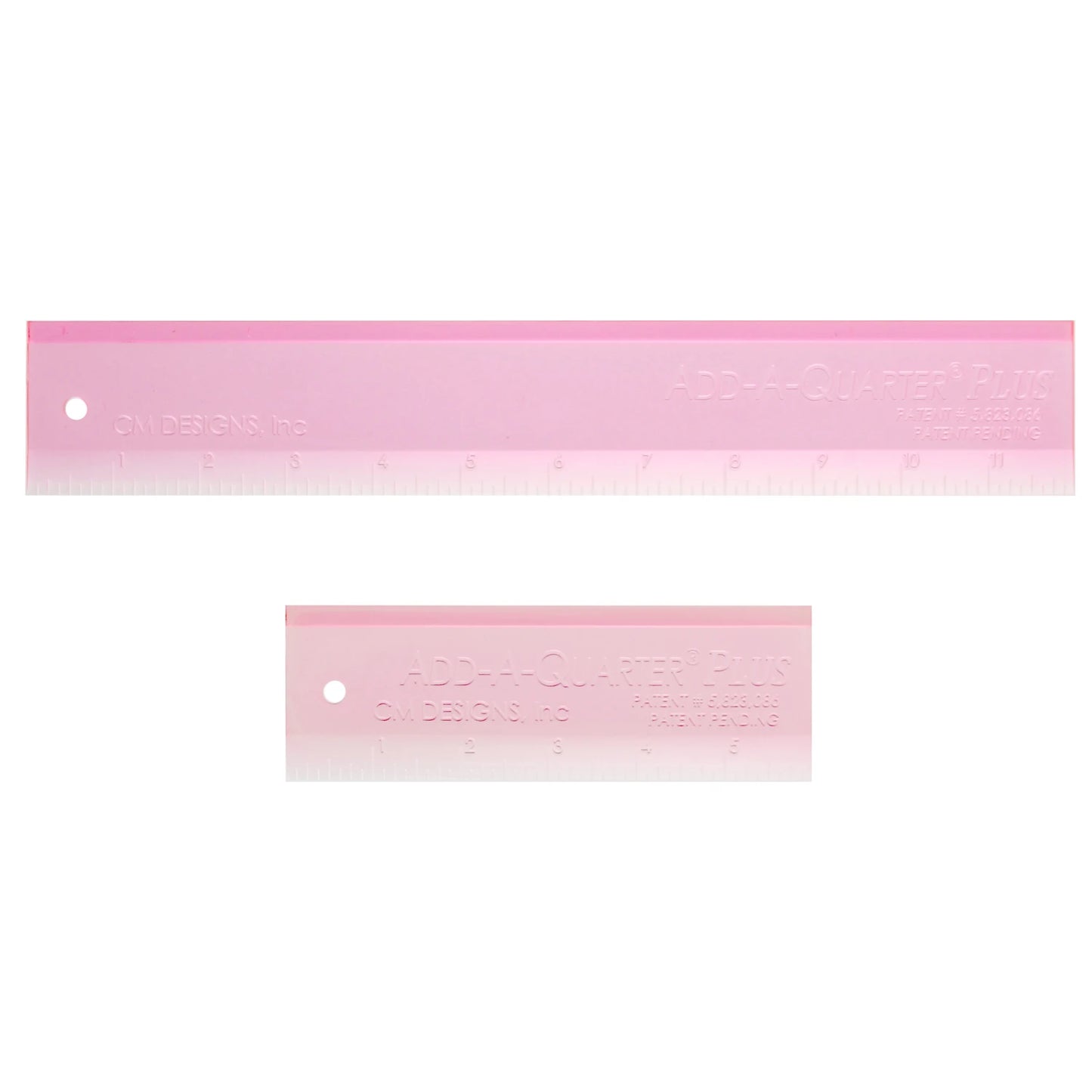 The specially designed lip on this ruler automatically allows 1/4 inch seam allowance to any angle for your rotary cutter.

Features Include:
Tapered edge to fold back foundation
Wider for easier handling
Use one tool for straight edge and for trimming 1/4" seam allowance.
Paper piece faster with less motion.

Included: Two Rulers - 6in and 12in