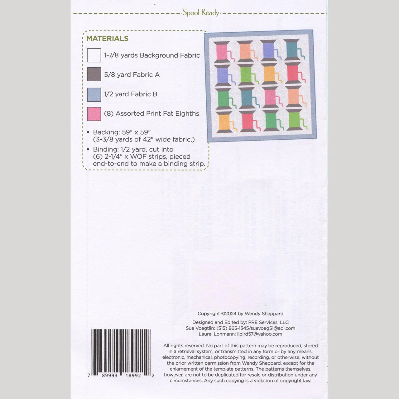 Ivory Spring - Spool Ready Quilt PATTERN
