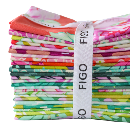 This FAT QUARTER BUNDLE contains 25 quilting cotton prints from Daisy Crush by Heather Bailey for Figo Fabrics

Manufacturer: Figo Fabrics
Designer: Heather Bailey
Collection: Daisy Crush
Material: 100% Cotton
Weight: Quilting