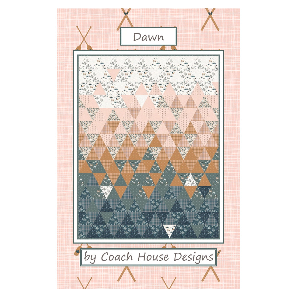 This 45" x 63" lap quilt features From Far and Wide by Kate & Birdie.  Triangles are cut with paper template included in the pattern and sewn together to create an ombre design.