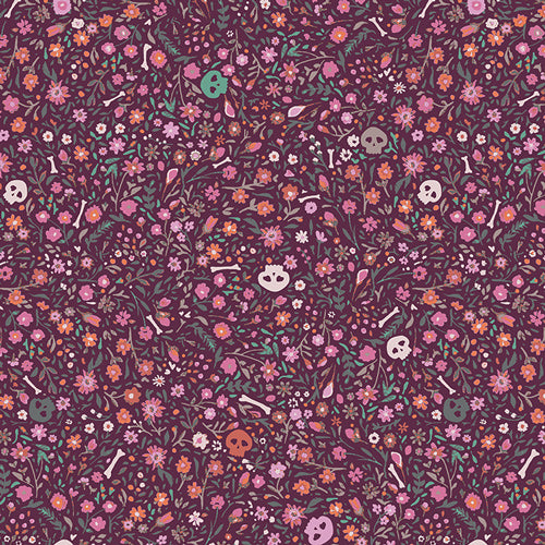 Manufacturer: Art Gallery Fabrics
Collection: Enshadow
Designer: Katarina Roccella
Print Name: Boneyard in Hexberry
Material: 100% Cotton
Weight: Quilting
SKU: ENW-49408
Width: 44 inches
