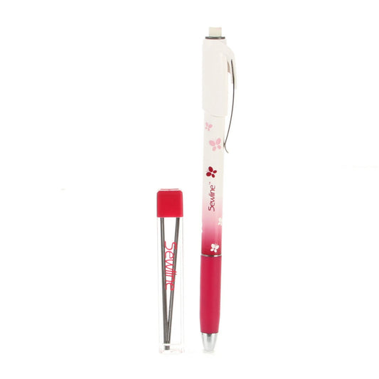 The Sewline Mechanical Fabric Pencil's specially formulated ceramic lead gives a clean fine line on fabrics. Lines are easily removed from most fabrics with the attached eraser, by dabbing with a damp cloth or washing. Includes one container of six ceramic lead refills. 0.9pt leads. Easy to refill with up to 6 leads.

Color: Black
Use: Mechanical Pencil
Size: 0.9 size lead
Included: Mechanical Pencil and 6 leads