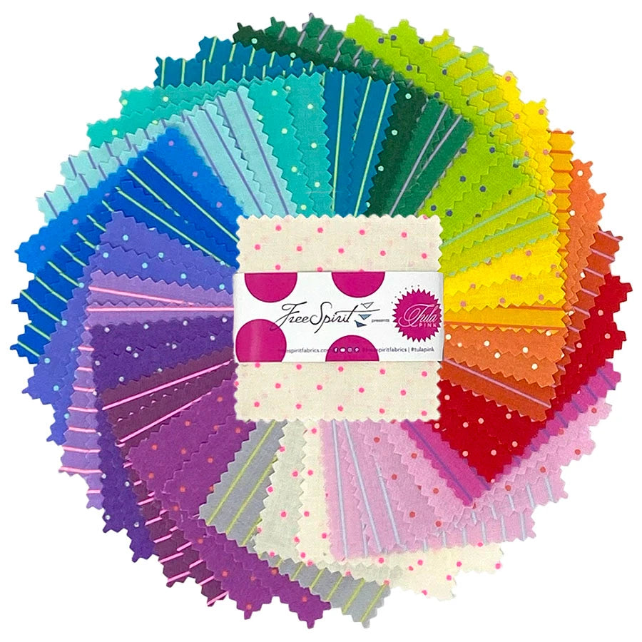 This Factory Cut MINI CHARM PACK contains 42 - 2.5" x 2.5"quilting cotton prints of Tiny Coordinates from True Colors by Tula Pink for Freespirit Fabrics.

Manufacturer: FreeSpirit Fabrics
Designer: Tula Pink
Collection: True Colors Tiny Coordinates
Material: 100% Cotton
Weight: Quilting
