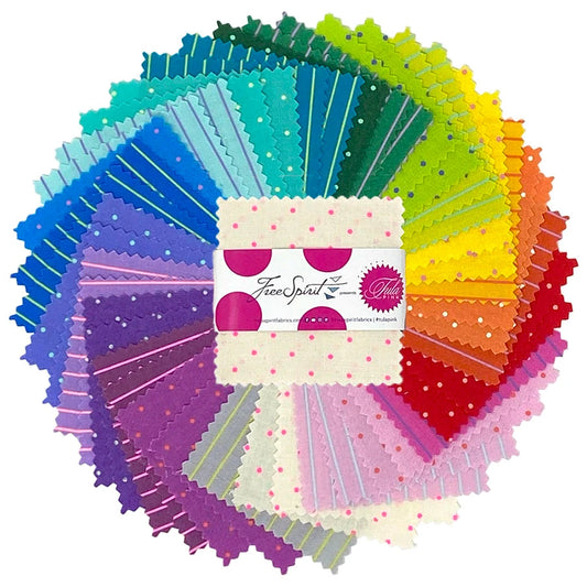 This Factory Cut MINI CHARM PACK contains 42 - 2.5" x 2.5"quilting cotton prints of Tiny Coordinates from True Colors by Tula Pink for Freespirit Fabrics.

Manufacturer: FreeSpirit Fabrics
Designer: Tula Pink
Collection: True Colors Tiny Coordinates
Material: 100% Cotton
Weight: Quilting