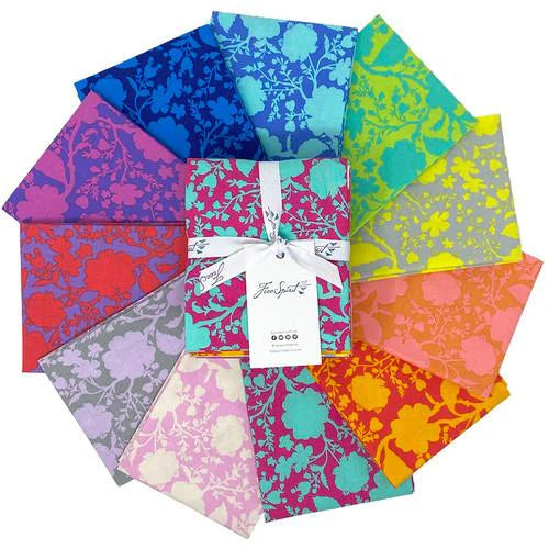 This Factory Cut FAT QUARTER bundle contains 11 quilting cotton Wildflower prints from True Colors by Tula Pink for Freespirit Fabrics.  Manufacturer: FreeSpirit Fabrics Designer: Tula Pink Collection: True Colors Material: 100% Cotton Weight: Quilting