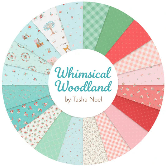 This Fat Quarter BUNDLE contains 24 quilting cotton prints from Whimsical Woodland by Tasha Noel for Riley Blake Designs.

Manufacturer: Riley Blake Designs
Designer: Tasha Noel
Collection: Whimsical Woodland
Weight: Quilting
