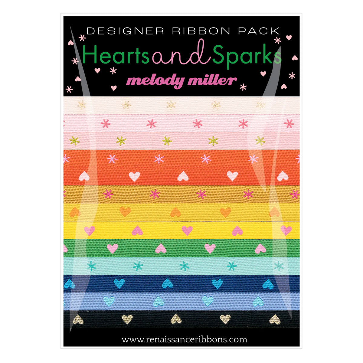 Sanding Ribbon Renaissance Ribbons - Mini Designer Ribbon Pack - Melody Miller Hearts ...
