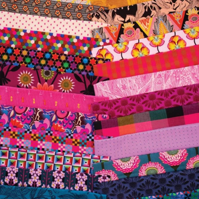 This Factory Cut FAT QUARTER BUNDLE contains 28 quilting cotton prints by Anna Maria Parry for Anna Maria Textiles.

Manufacturer: Anna Maria Textiles for Northcott Fabrics
Designer: Anna Maria Parry
Collection: Colorway Bundles - Lush
Material: 100% Cotton
Weight: Quilting 
SKU: FQ1LUSH28-10