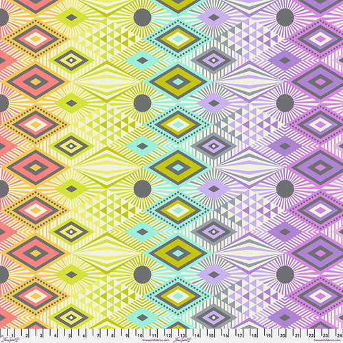 Manufacturer: FreeSpirit Fabrics Designer: Tula Pink Collection: Tabby Road {Deja Vu} Print Name: Disco Lucy in Prism MINKY Material: 100% Polyester Weight: Quilting  SKU: MKTP003.PRISM Width: 58/60 inches