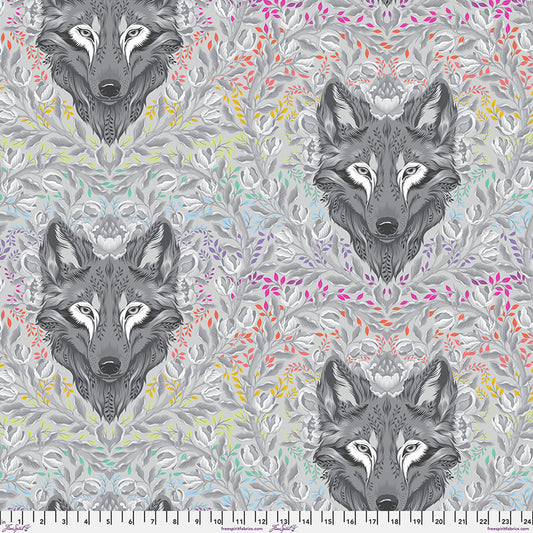 Manufacturer: FreeSpirit Fabrics
Designer: Tula Pink
Collection: Graywork
Print Name: Wolf of Pink Street in Fog MINKY
Material: 100% Polyester
Weight: Quilting 
SKU: MKTP008.FOG
Width: 58/60 inches