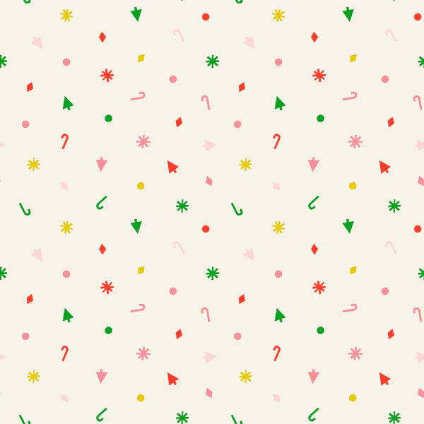 Manufacturer: Ruby Star Society
Designer: Kimberly Kight
Collection: Merry Happy
Print Name: Christmas Confetti in Multi
Material: 100% Cotton
Weight: Quilting
SKU: RS3103-12
Width: 44 inches