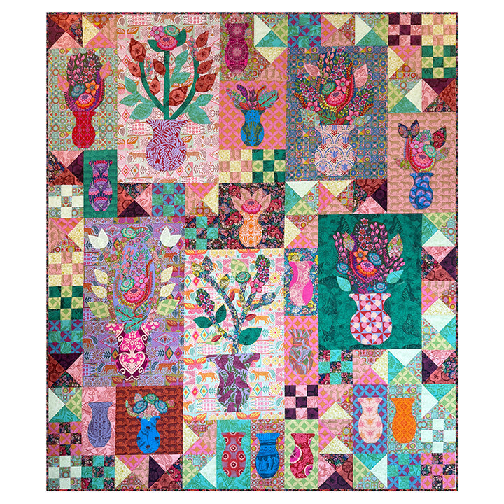 **This listing is for The Rhapsody Quilt BOM Pattern ONLY

The pattern is divided into five parts and will provide detailed fabric cutting guidance, along with applique methods suitable for both hand and machine work. While the pattern is comprehensive and includes two templates, Anna Maria will also provide a monthly video to highlight key techniques and offer added insight for extra confidence.

Fabric is NOT included.