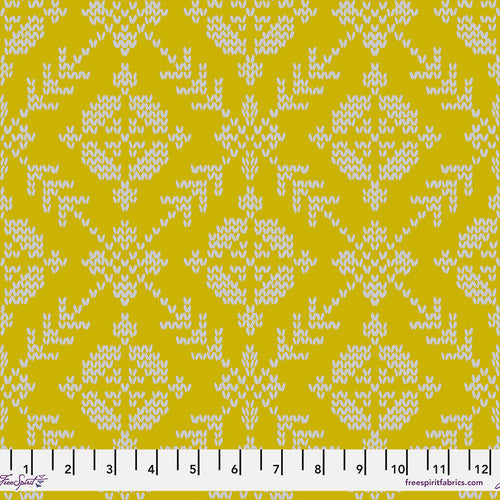 Manufacturer: FreeSpirit Fabrics Designer: Anna Maria Horner Collection: Good Gracious Print Name: Fair Isle in Sun Material: 100% Cotton  Weight: Quilting  SKU: PWAH219.SUN Width: 44 inches
